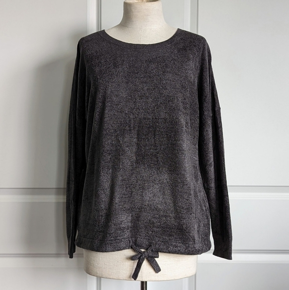 Barefoot Dreams Pullover Top Slouchy CozyChic Ultra Lite® Knit Carbon M NWT - Picture 1 of 14